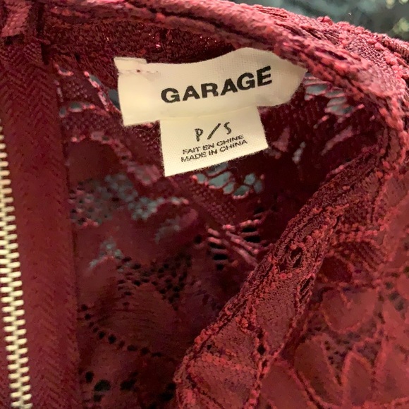 Garage maroon lace romper - Picture 3 of 3